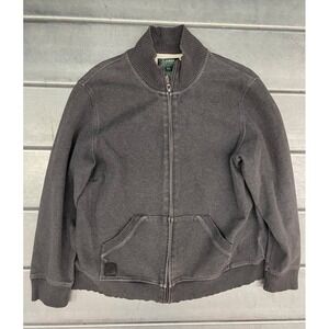 Lauren Ralph Lauren Zip Up Sweatshirt Womens PL‎ Gray Bomber Style